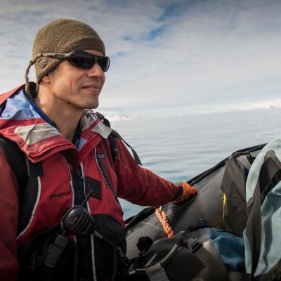 Ted Cheeseman in Antarctica, photo by Scott Davis