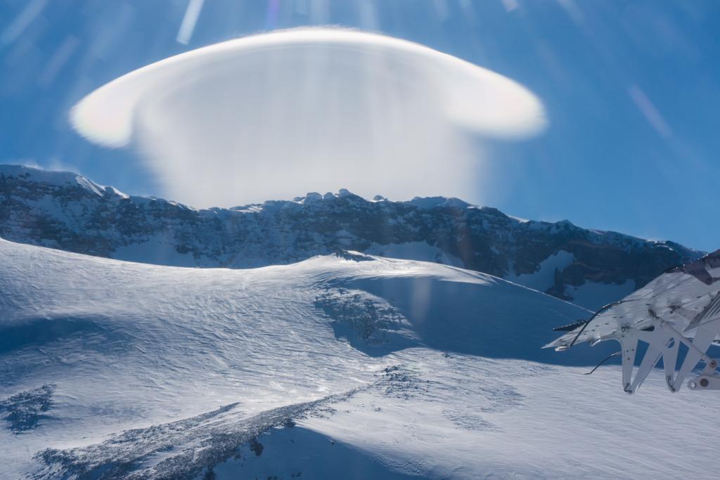Lenticular cloud over Mount Sidley (Antarctic Agents)